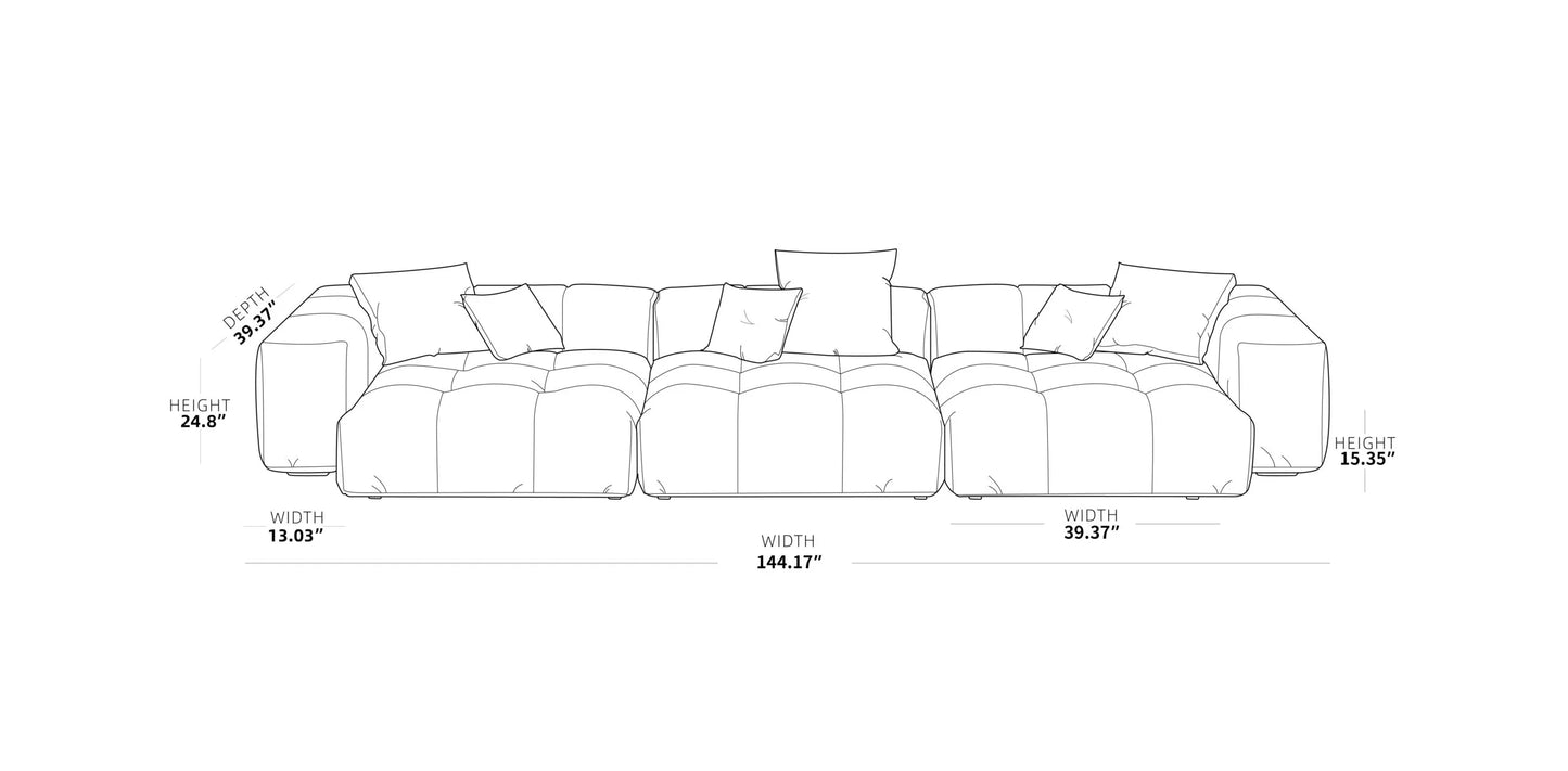 SOHO 144'' Sectional Sofa