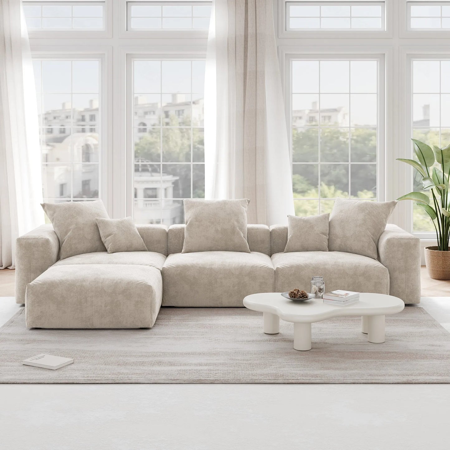 NAVI 141'' Sectional Sofa L shape