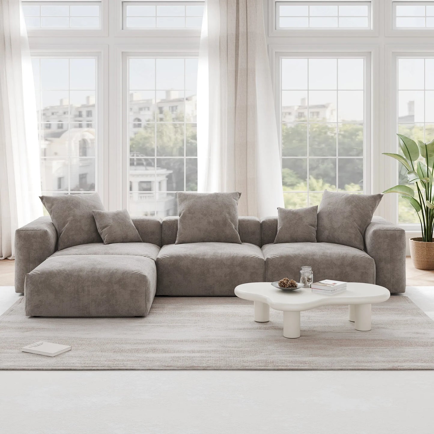 NAVI 141'' Sectional Sofa L shape