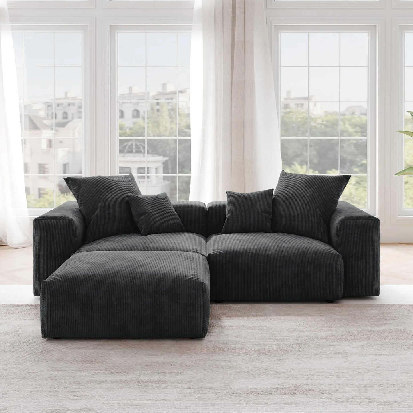 NAVI 102'' Loveseat With Ottoman